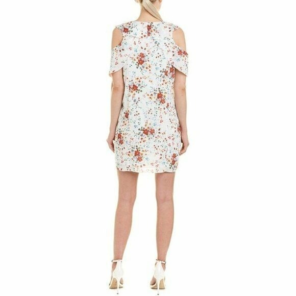 NEW Parker Ditsy Floral Cold Shoulder Mini Dress - Picture 3 of 11